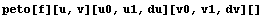 peto[f][u, v][u0, u1, du][v0, v1, dv][]