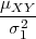 μXY--
 σ21