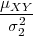 μXY--
 σ22