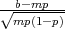 √-b-mp---
  mp(1- p)